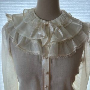 Vintage 80's Ecru Blouse